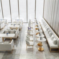 Vente en gros ensemble de canapés de luxe pour restaurant magasin canapé de loisirs combinaison table et chaise pour café salon meubles de salle à manger