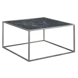 Personalizado Moderno Projetado Diamante Forma Árvore Trunk Black Coffee Table Set