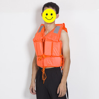 Veste de bain adulte auto-gonflante orange de haute qualité gilet de sauvetage gonflable avec couverture