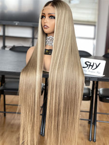 2024 peluca brasileña para mujeres nuevo estilo HD Balayage línea de cabello Natural sedoso recto Patchwork peluca encaje transparente pelo europeo - Product Image 4