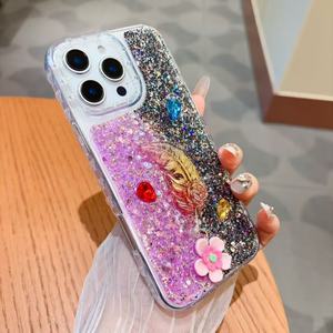 Coque de téléphone portable anti-chute BAILI Factory Fashion avec paillettes brillantes et <span class=keywords><strong>fleurs</strong></span> DIY pour Tecno <span class=keywords><strong>Camon</strong></span> 50 PRO/Spark40c/POP20 - Product Image 6