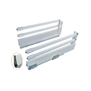 Fermeture en douceur à profil bas pour tiroir coulissant à montage latéral avec cadre en métal, pour armoire de cuisine/armoire de luxe - Product Image 1