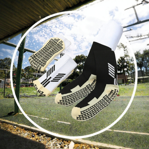 Black <b>Grip</b> Sports <b>Socks</b> Crew Athletic Tube <b>Socks</b> Anti Slip Quick Dry Breathable for Football Running Basketball - Product Image 3