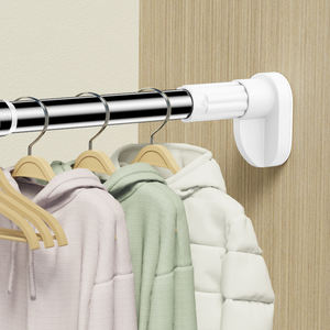 Rails de support de cintre antirouille populaires tringles à rideaux réglables pour garde-robe de chambre - Product Image 4