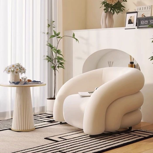 Fauteuil pouf en tissu velours moderne et luxueux, nouveau design, fauteuil de détente pour salon, meubles de maison - Product Image 3