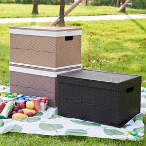 Multifunction Foldable Plastic Camping Container Portable Garden Outdoor Storage Plastic Box