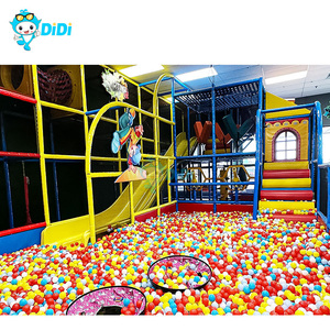 สวนสนุกในร่มสำหรับเด็ก DIDI Custom Design พร้อมแทรมโพลีนสีเขียวและดำ สไลเดอร์ บ่อบอล และเขาวงกต - Product Image 3