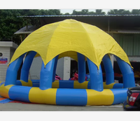 WINSUN dôme de piscine rond gonflable multicolore avec couverture de tente, piscine bon marché avec tente de soleil