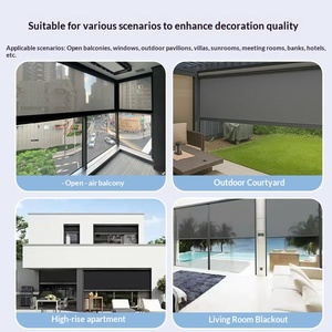 Tende a Rullo Elettriche in Lega di Alluminio Moderne Minimaliste Antivento e Impermeabili da Pavimento a Soffitto e Tende di Ventilazione - Product Image 6