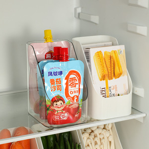 Organizador de nevera rectangular, blanco, transparente, de gran capacidad, sin tapa, para uso doméstico - Product Image 3