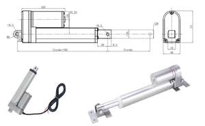 Actionneur de cylindre linéaire télescopique 12V, Force 1200N, livraison gratuite, usine en chine, moteur à <span class=keywords><strong>vis</strong></span> <span class=keywords><strong>sans</strong></span> <span class=keywords><strong>fin</strong></span> - Product Image 6