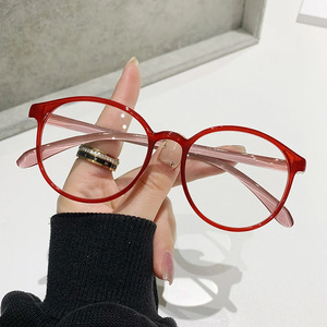 Gafas de lectura antiluz azul para mujer, montura morada, lentes transparentes, estilo ovalado, ligeras, a la moda, para ordenador - Product Image 3