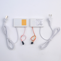 Interruptor Táctil Inteligente para Espejo de Baño DC12V 1A con Control de Intensidad y Fuente de Alimentación de 12W, Interruptor con Sensor Táctil LED para Espejo