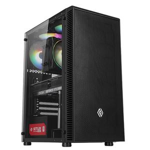 P1000BK ATXGamingCase TemperedGlass 4x140mm RGBFans Tipo-C USB30 Vertical PCI Office Gaming Desktop - Product Image 1