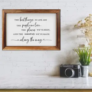 Farmhouse Wedding Gifts Inspirational Quotes for Home Decor Wooden Wall Table Sign