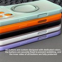 Coque antichoc magnétique rotative à 360 degrés compatible iPhone 17 Pro Max, motif animal, protection bouton AI en PC