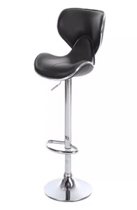 Taburete de Bar de Pu barato ajustable de alta calidad, silla de Bar de cuero negro ajustable para cocina <span class=keywords><strong>con</strong></span> <span class=keywords><strong>respaldo</strong></span> - Product Image 4