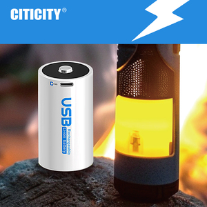 Batteries rechargeables cylindriques Li-ion CITICITY taille C 1,5 V 7400 mAh avec chargeur, indicateur LED et plus de 2500 cycles longs - Product Image 4