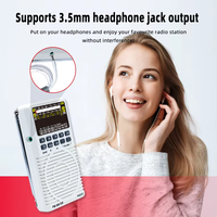 Radio portable FM/AM/SW 3 bandes avec affichage numérique LED et haut-parleur, prise jack 3,5 mm pour le camping en plein air et les voyages