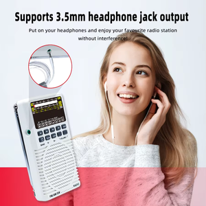Portable FM/AM/SW 3 Band Digital Tuning LED Display Radio with Speaker 3.5mm Jack for <b>Outdoor</b> Camping Travel - Product Image 4