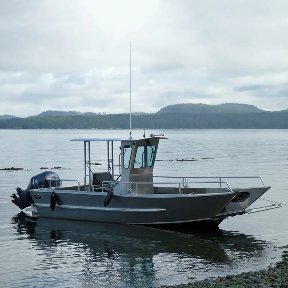 2024 nuovo Design in lega di alluminio Landing Craft Yacht CE certificata barca da pesca cabinato incrociatore Landing Craft per la vendita