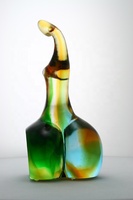 Sculpture en cristal artisanale de luxe européenne, chef-d'œuvre en verre, technique de cire perdue, figurine à thème culturel
