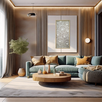 Décoration murale en plastique écologique classique, faite à la main, durable, de style boîte à ombres, pour la maison et l'hôtel, directement de l'usine