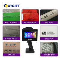 Imprimante à jet d'encre 50 mm, imprimante grand format à solvant, machine de codage par pulvérisation manuelle, machine d'impression pour emballages en polyéthylène et boîtes