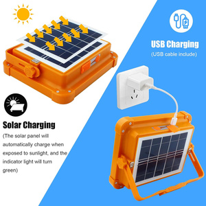 Lámpara Solar Portátil para Camping con Luz <span class=keywords><strong>de</strong></span> Advertencia SOS, Recargable Tipo-C, Regulación Continua, Lámpara <span class=keywords><strong>de</strong></span> Exterior, Foco <span class=keywords><strong>de</strong></span> Seguridad para Caminos - Product Image 4