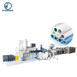 plastic pipe by pp ppr material extrusion machine line by Chinese supplier pe water pipe making machine