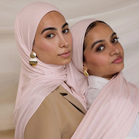 Hijab Jersey Premium Berkualitas Tinggi Bahan Elastis Muslimah, Shawl Stretch Ringan