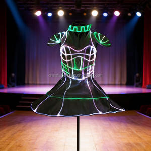 Vestido <span class=keywords><strong>de</strong></span> Baile <span class=keywords><strong>de</strong></span> Fibra Óptica Luminosa <span class=keywords><strong>de</strong></span> Alta Calidad para <span class=keywords><strong>Mujer</strong></span>, Disfraz Brillante para Fiesta, Actuación en Escenario, Discoteca, Festival, Espectáculo - Product Image 1