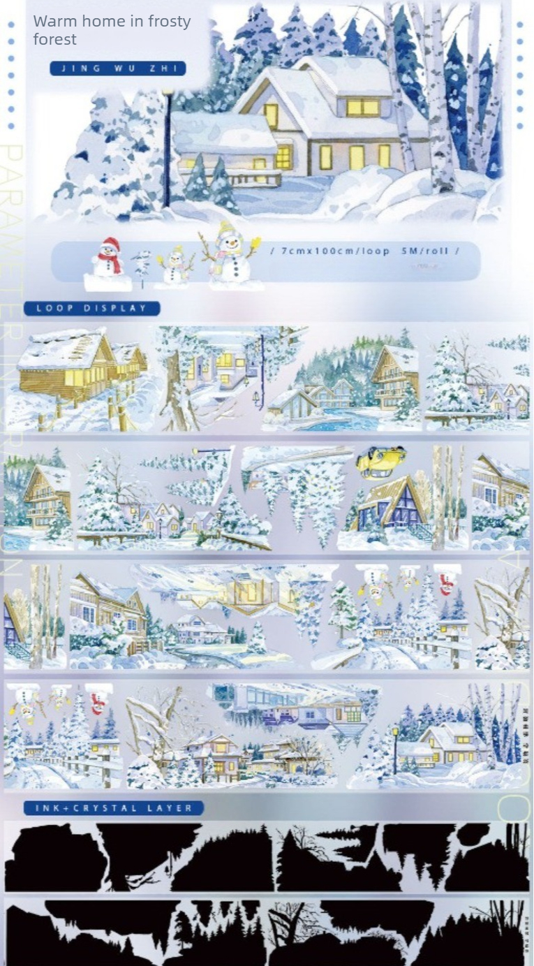 11 Abode blanc chaud de la forêt givrée