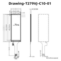 Layar LCD TFT Bar IPS SPI 2,79 Inci 142*428, Modul Layar LCD LCM Stripe NV3007 2,8 Inci 10Pin, Layar SPI Kecil