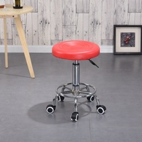 Tabourets roulants avec roulettes, tabourets de salon, de bureau, de magasin, en cuir PU, hauteur réglable, tabouret de bar