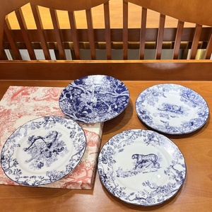 Platos Redondos con Diseño Azul en Oferta, Vajilla Creativa de Porcelana para Hoteles - Product Image 1