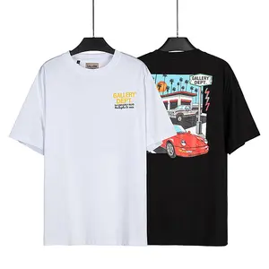 Camiseta masculina de algodão 180 G/M por atacado, camiseta de corte e costura estilo novo para homens, fabricante de streetwear, camisetas gráficas para homens