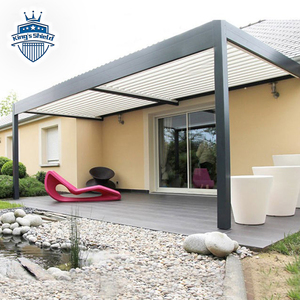 Gazebos 6*4 de alta calidad, retráctil, grande, alto, para <span class=keywords><strong>jardín</strong></span> al aire libre, techo con persianas, eléctrico, personalizado, piscina, arco de madera prefabricado - Product Image 6