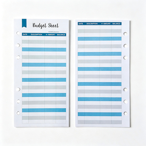 Inserti Personalizzati A6 per Budget, Carte di Ricarica a 6 Fori per Tracker delle Spese, per Agenda e Organizer del Budget con Buste Porta Contanti - Product Image 5