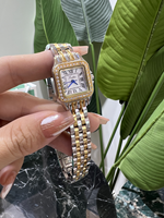 Montre à quartz de luxe Scottie 9683F pour femmes, nouvelle tendance élégante, bracelet en acier inoxydable jaune or, étanche, boîtier carré, Citizen