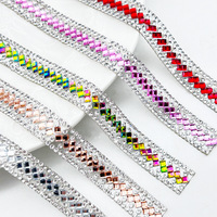 Ruban adhésif thermocollant pour strass en verre, style à tige, pour vêtements et accessoires de mode DIY