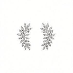 Orecchini in Oro Rosa con Diamanti Taglio Marquise, Oro Bianco Naturale, Classici da Matrimonio per Donna, Certificati GIA - Product Image 1