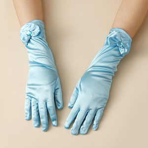 <span class=keywords><strong>Guanti</strong></span> Lunghi in Raso alla Moda <span class=keywords><strong>per</strong></span> Bambine con Fiocchi da Principessa Design Termico Ecologico <span class=keywords><strong>per</strong></span> Eventi Formali - Product Image 1