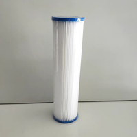 Cartouche plissée en papier PE pour système d'osmose inverse 2,5x10 pouces pour filtre à eau 10µm