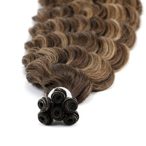 Extensioni <span class=keywords><strong>per</strong></span> <span class=keywords><strong>capelli</strong></span> umani Genius Weft 100% Remy, a doppia tessitura, con punte più spesse, invisibili, morbide, lisce, ondulate, ricce, <span class=keywords><strong>per</strong></span> uso professionale da donna - Product Image 6