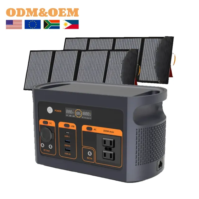 pylon Portable Solar Generator Power Station for Camping 300W 600W 1200W 2200W Big Capacity with MPPT Controller