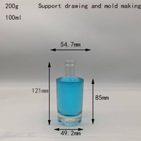Produsen disesuaikan kreatif Mini botol anggur 100ml Vodka & Tequila botol dengan Cork Sealing menggambar gambar berdasarkan sampel