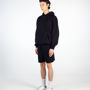 Shorts de sport d'été pour hommes décontractés confortables et amples noirs purs Shorts de plein air pour hommes personnalisés - Product Image 4