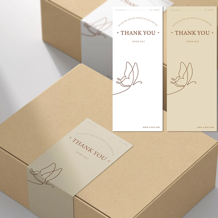 Custom Printing Adhesive Packaging Paper Box Seal Private Label Sticker for Shipping and Gift Pack