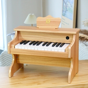 Wholesale Natural Wood Children Mini Piano Portable Wooden <b>Electronic</b> <b>Keyboard</b> Baby Music Enlightenment Toy For Toddler - Product Image 3